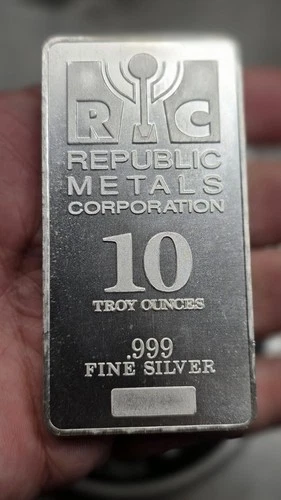 10 oz Silver Bar - Republic Metals Corp. (RMC)