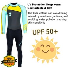 Kids 2.5mm Neoprene Full Wetsuit UV Protection Long Sleeve