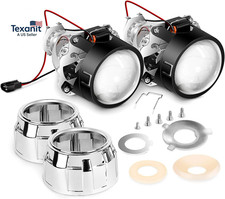 - 10041P 2.5" Mini Projector Lens for H1 Bulb Headlights Retrofit, Custom Headla