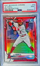 2021 Bowman Chrome Jo Adell Rookie Red Refractor /5 Angels - PSA 9 MINT