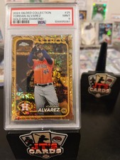 Yordan Alvarez 💎GOLD MINI DIAMOND💎💥/50💥🔥PSA 9🔥2024 Topps Gilded Collection