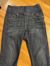 Spanx The Slim X Skinny Jeans Womens 30 Med Wash Blue Stretch Zip