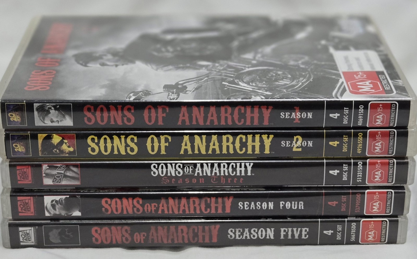 Sons Of Anarchy: Season 1 - 5 DVD Set (Region 4, 2011)
