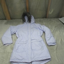 Columbia Jacket Kid Medium 10-12 Blue Nordic Strider Omni-Heat Fur Hooded Winter