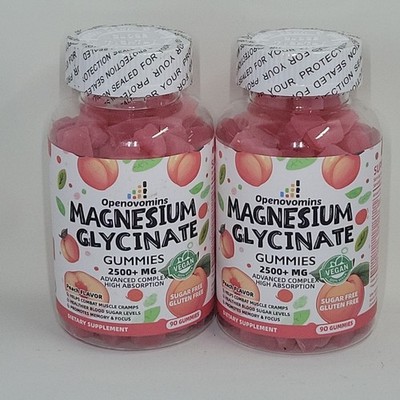  Openovomins 2pk Magnesium Glycinate Gummies 2500+ MG Exp Oct 2026