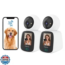 Noorio 5G Two Way Video Calling Camera, One Click Call 2K Pet Camera with Pho