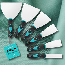 6 Pack Putty Knife, 1&rdquo; 1.5&rdquo; 2&rdquo; 3&rdquo; 4&rdquo; 5&rdquo; Spackle Knives, Premium Stainless Steel