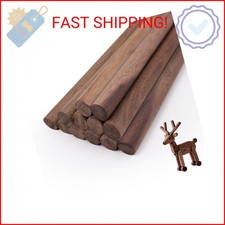10 Pack Walnut Wooden Dowel Rods 3/8 x 12 Inch 10 x 300mm Unfinished Round Har