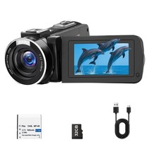Camcorder Video 2.7K 48MP, Vlogging for with Fill Light 3" 270 18X Digital...
