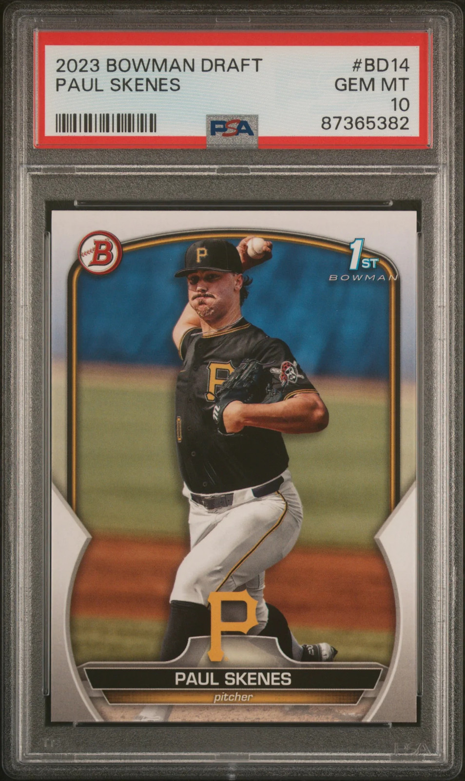 2023 Bowman Draft Paul Skenes #BD14 PSA 10 view 1