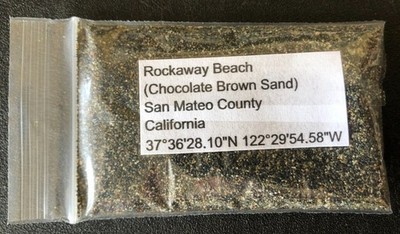 California Rockaway Beach (Choc Brown) Sand Sample