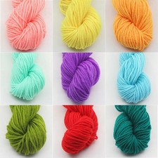 5PZ Cuscino Lana Uncinetto Lavorato a Mano Medio Spessore Filo Acrilico Soletta