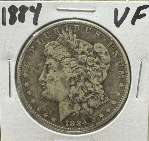 Better 1884 Morgan Silver Dollar - 90% US Coin - Nice Coin VF
