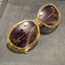 Vintage Oversized Sunglasses Butterfly Large Big Honey Amber Frame Glasses 58