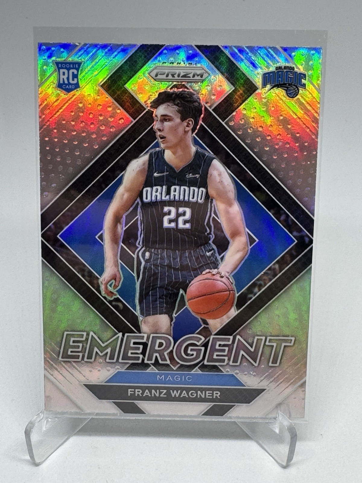 2021-22 Panini Prizm Basketball #23 Franz Wagner Emergent Silver Prizm RC Insert