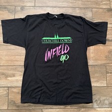 Vintage Churchill Downs Kentucky Derby Infield Tshirt 1990 L Single Stitch 90s