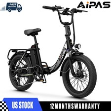 20" Fat Tire 1000W Peak 48V Folding Electric Bike 62Miles Range Ebike 28MPH