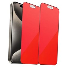 2 Pack Matte Anti-Blue Privacy Tempered Glass for iPhone 15 Pro Max Anti-glare