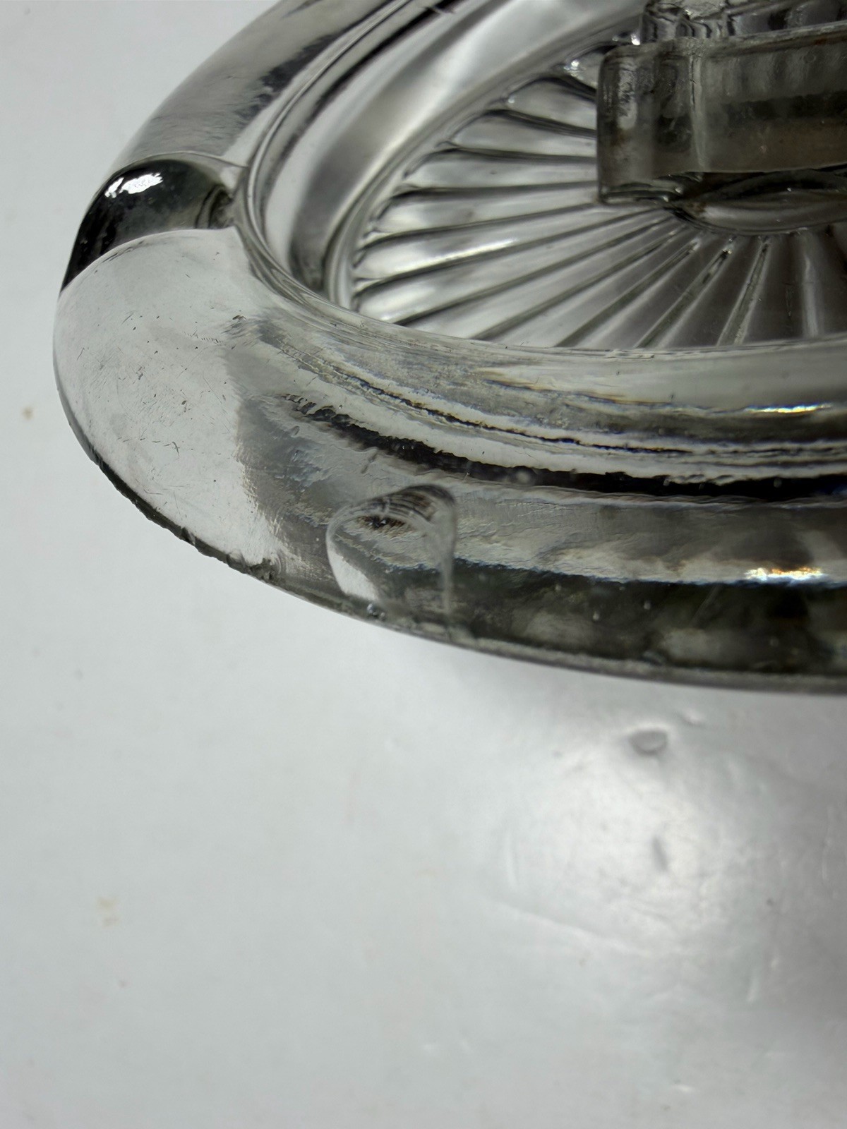 Vintage Brass Ashtray With Pipe & Matches Holder Glass Tray Insert (79)