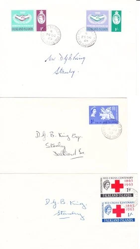 FALKLAND ISLANDS 1960'S THREE PLAIN FIRST DAY COVERS DIFFERENT SETS