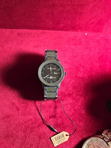 Original Grain Men's Military Ammo 42mm Analog Watch - STONEWASHED STEEL / WOOD