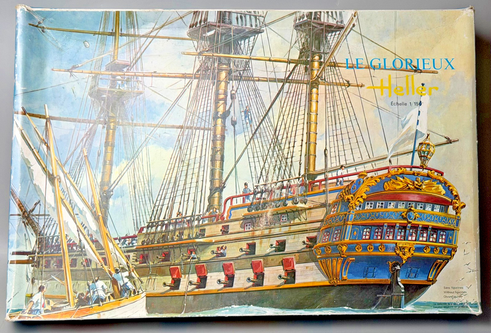 Maquette Heller Le Glorieux bateau plastique 1/150 voilier ancien complet
