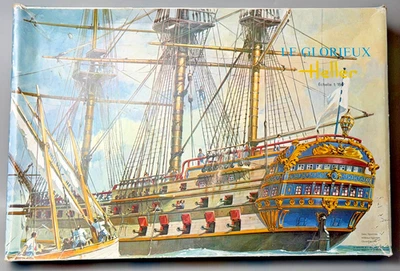 Heller Le Glorieux 1/150 Maquette Bateau Vintage Non Montée Complète Rare - Photo 1/4