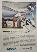 Alcoa Plane Aircraft Picture Magazine Ad Original Vintage Decor Wall Art