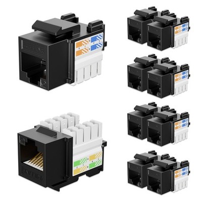 iwillink Cat6 Keystone Jack RJ45 Keystone Jack 10-Pack, UTP Modular Ethernet Jac