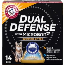 Antimicrobial Clumping Cat Litter for Multi Cat Households Odor Control 14 Lbs