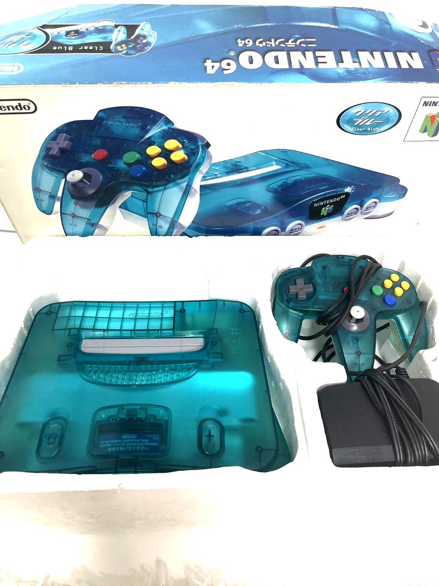 Nintendo 64 Clear Blue Console N64 NUS-001 Limited edition