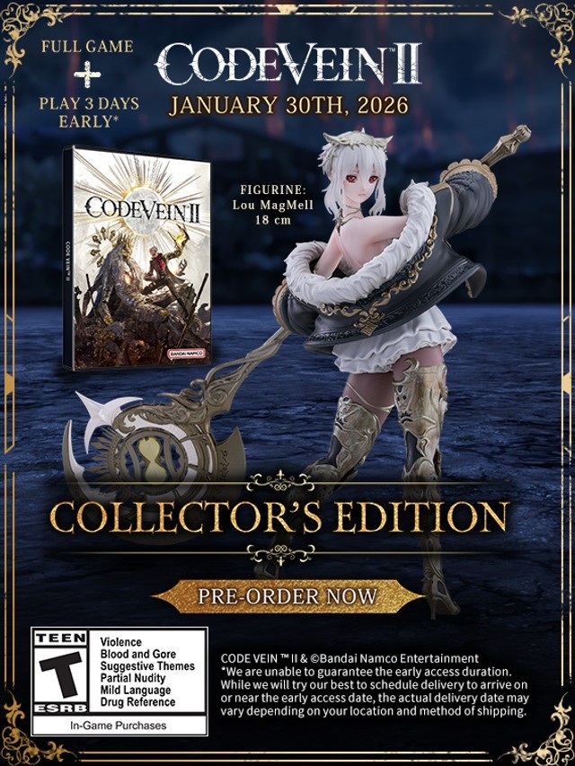 CODE VEIN 2 Collector's Edition- Microsoft Xbox series x Same Day