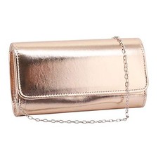 Flap Dazzling Small Clutch Bag Evening Bag With Detachable Glaze Champagne