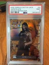 2025 Topps Chrome WWE X Cactus Jack, Jazmyn Nyx #91 Orange Refractor /25