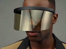 Men Women Sunglasses XXL Cover Face Visor Futuristic Design UV400 Sun Protection