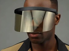 Men Women Sunglasses XXL Cover Face Visor Futuristic Design UV400 Sun Protection