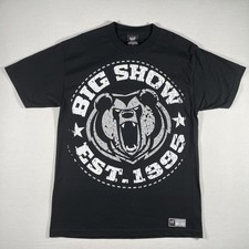 Vintage Big Show Shirt Mens Large Black WWE Go Big Or Get Lost Wrestling 2008