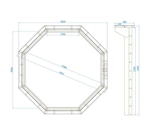 Schwimmbad Interline Bali Rundpool Ø440x136 cm Holz Pool Gartenpool Komplettset - Bild 8 von 8