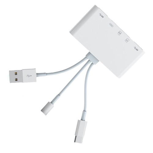 5 in 1 Memory Card Reader USB 3.0 OTG Adapter SD Card Reader For iPhone/iPad - Afbeelding 4 van 13