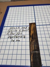 Black and White Ebony  Wood turning  blank  2 1/8" x 2 1/8 " x 12 1/8 " EBW222