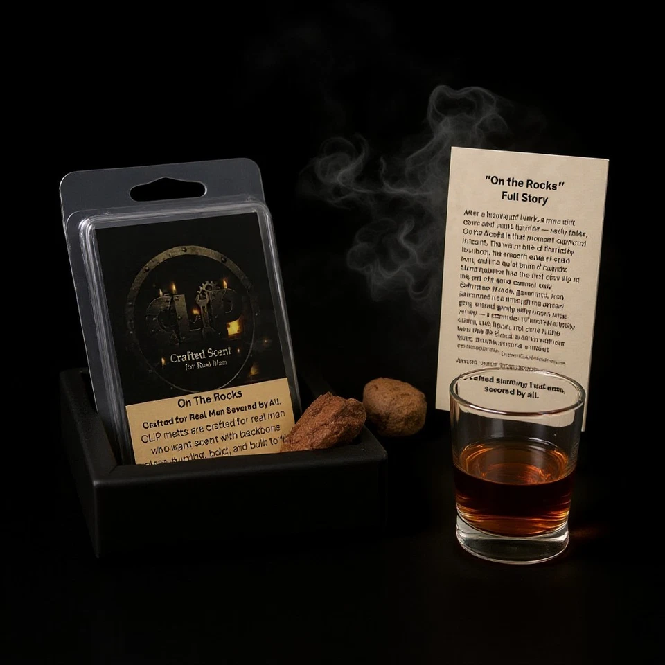 CLiP CANDLES - Crafted Scent For Real Men-Handcrafted Soy Wax Melts-On the Rocks - Image 2 of 4