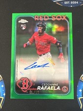 CEDDANNE RAFAELA 2024 TOPPS CHROME UPDATE GREEN REFRACTOR AUTO RC #AC-CR 95/99