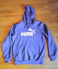 Women  s PUMA Active Royal Blue Pullover Hoodie Sweatshirt w/Big Cat Logo MEDIUM