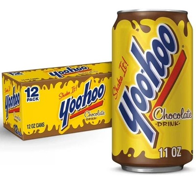 Yoo-hoo Chocolate Drink, 11 Fluid Ounce, 12 Pack Cans New
