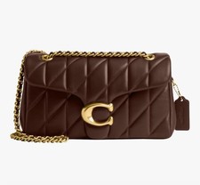 COACH Tabby 26 Quilted Shoulder Bag Leather brown/Gold CP150 outlet New 