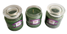 Scented Jar Candles Beeswax Green Tea & Sage Clean Fragrance (3) 16oz Jars