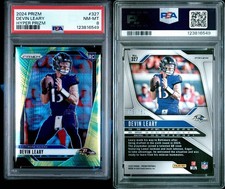 2024 Panini Prizm Devin Leary 327 Hyper Holo Psa 8 Sp Holo Rookie Rc /180 Ravens