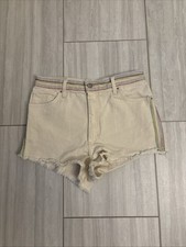 Vintage Lee Rainbow Stripe High-Waisted Denim Shorts