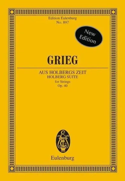 Holberg Suite Op.40 | Suite. Op. 40. Streicher. Studienpartitur | Edvard Grieg-image