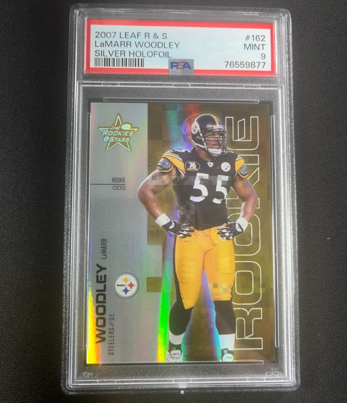 LaMarr Woodley Leaf Rookies & Stars #162 Silver Holofoil